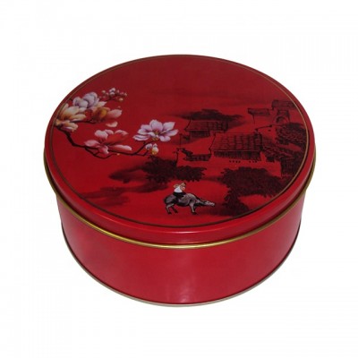 Food grade cookie tin can metal tin for cookie or biscuit