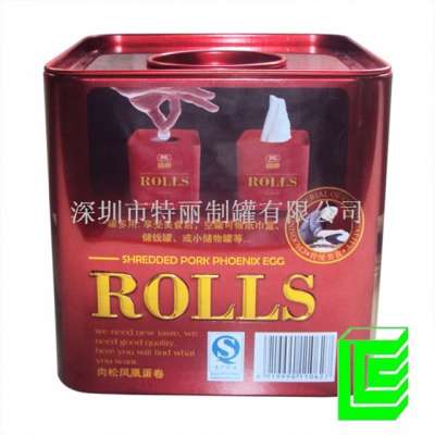 Metal tin box for tissue metal tin box