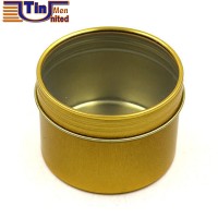 Tea and Candle Use Round Tin with Window